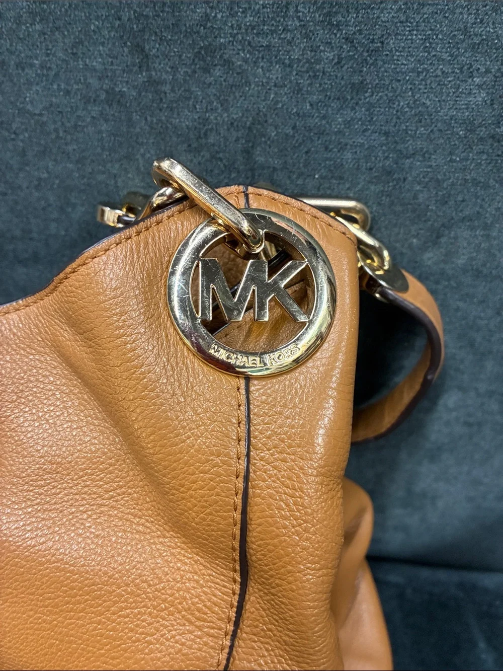 Michael Kors Caramel Leather Shoulder Bag